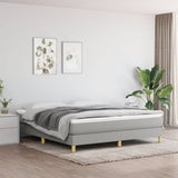 vidaXL Box spring bed 80x200 cm fabric light grey