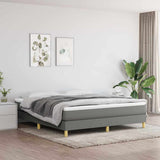 vidaXL Box spring bed 80x200 cm fabric light grey