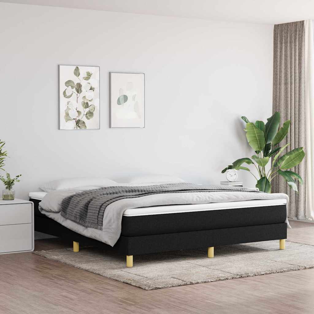 vidaXL Box spring bed 80x200 cm fabric light grey