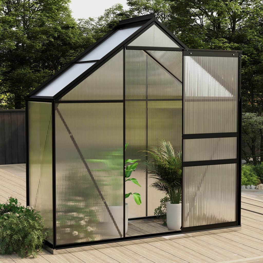 vidaXL Tuinkas 2,47 m³ aluminium antracietkleurig