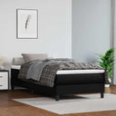 vidaXL Boxspring bed kunstleer zwart 80x200 cm