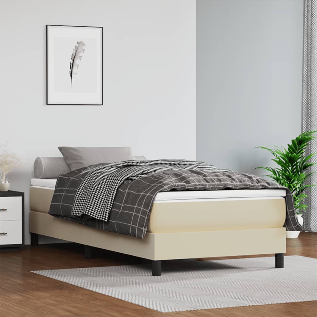 vidaXL Boxspring bed kunstleer zwart 80x200 cm