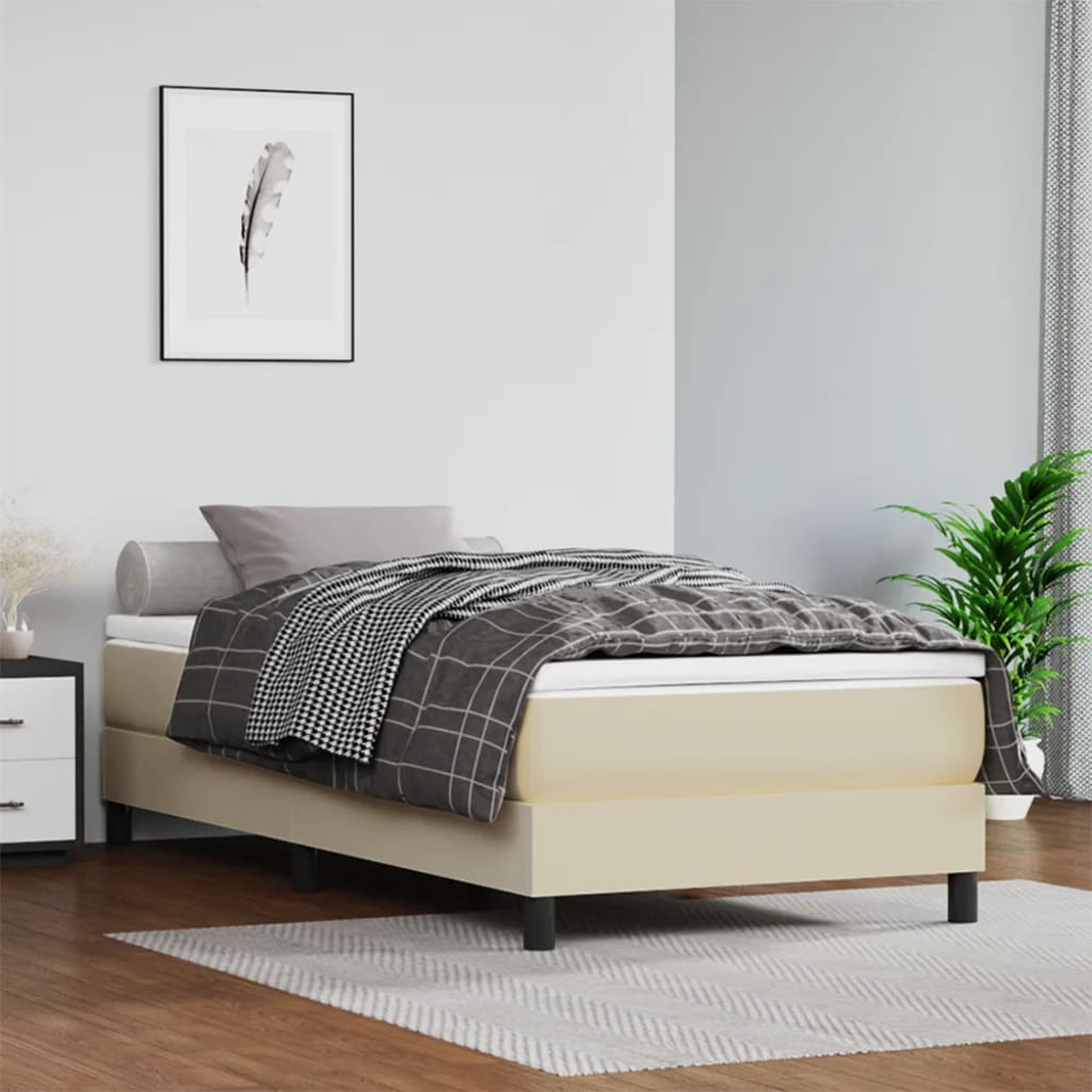 vidaXL Boxspring bed kunstleer zwart 80x200 cm