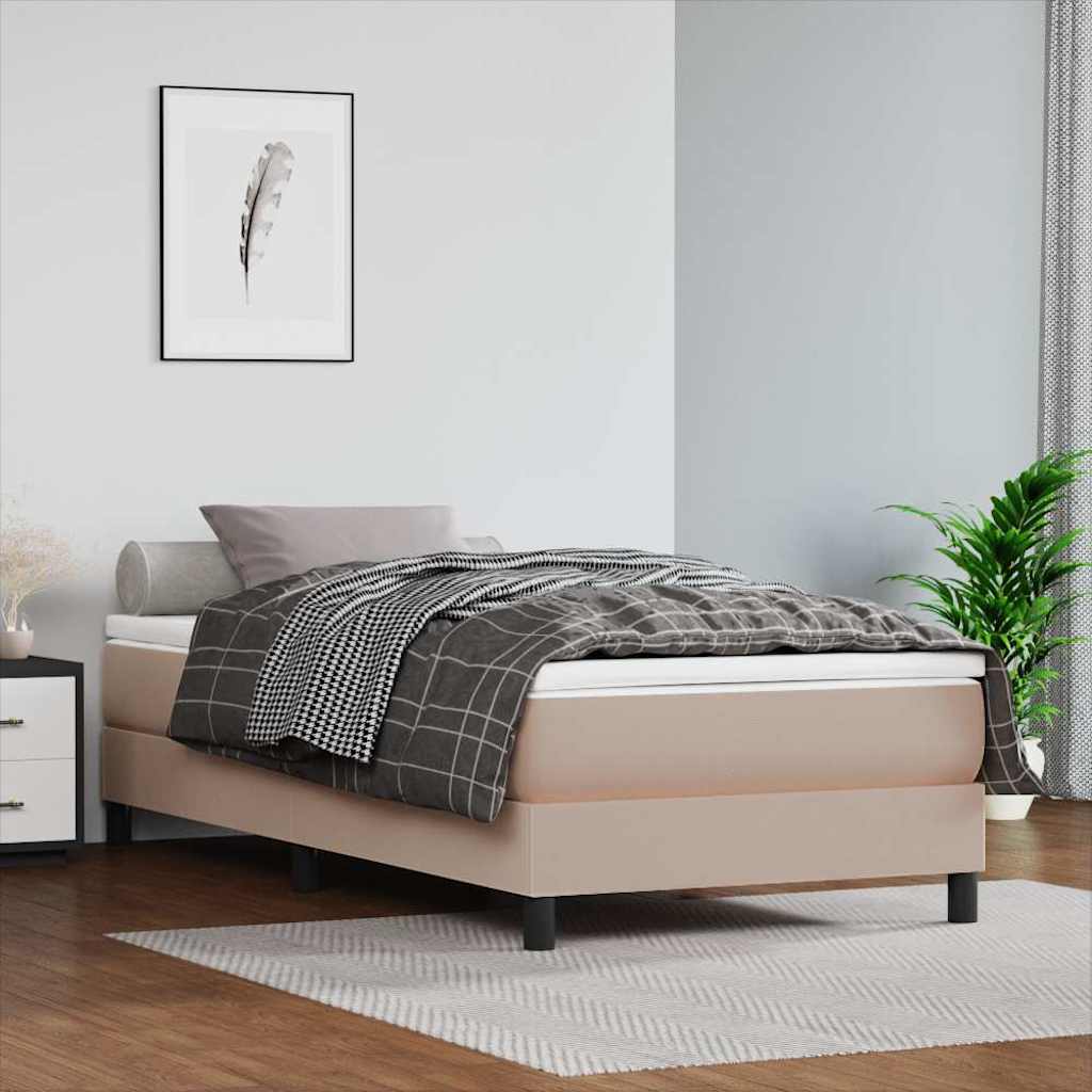 vidaXL Boxspring bed kunstleer zwart 80x200 cm