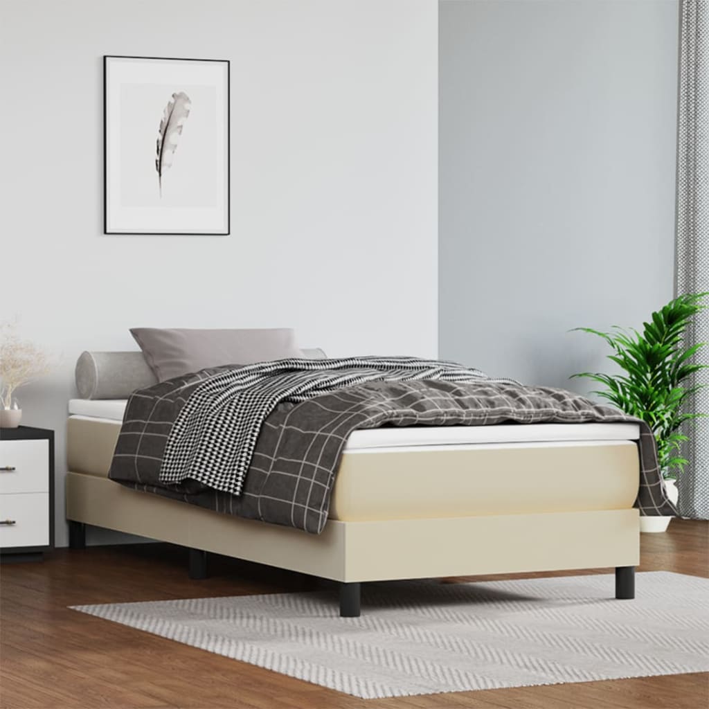 vidaXL Boxspring bed kunstleer zwart 80x200 cm
