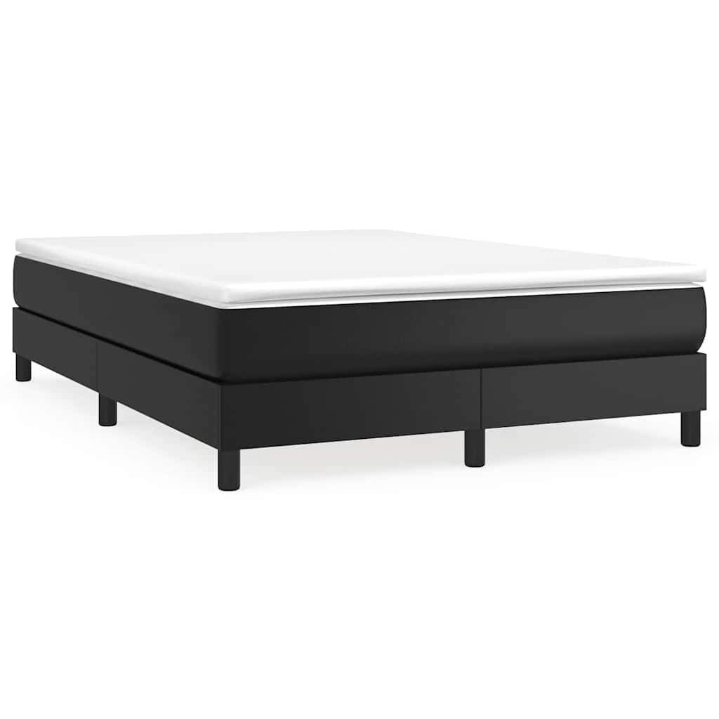 vidaXL Boxspring bed kunstleer zwart 80x200 cm