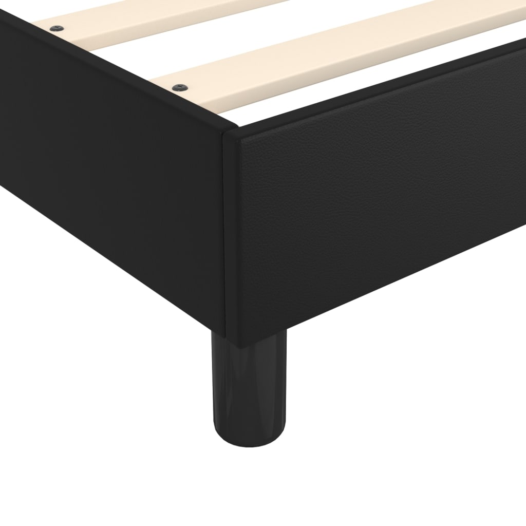 vidaXL Boxspring bed kunstleer zwart 80x200 cm