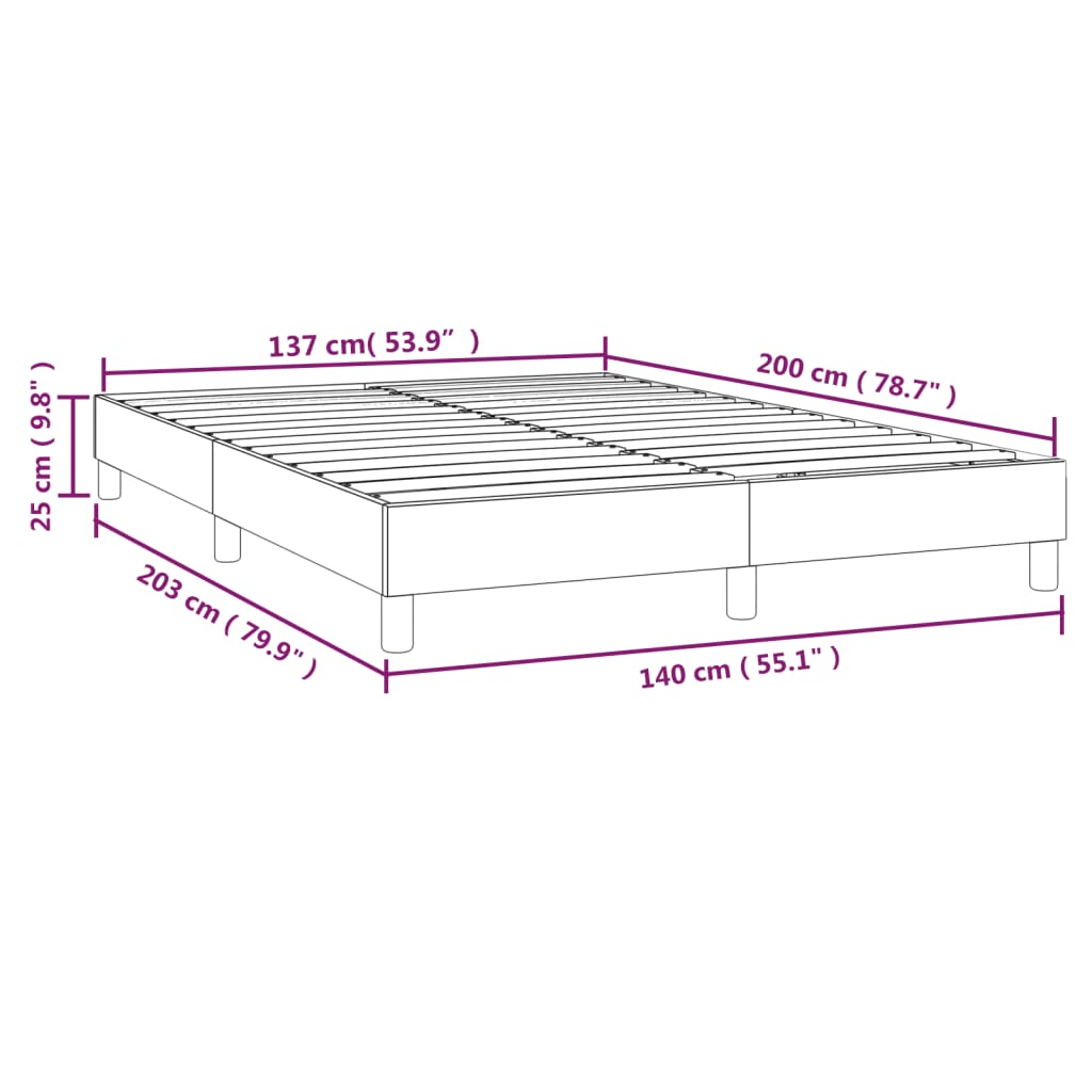vidaXL Boxspring bed kunstleer zwart 80x200 cm