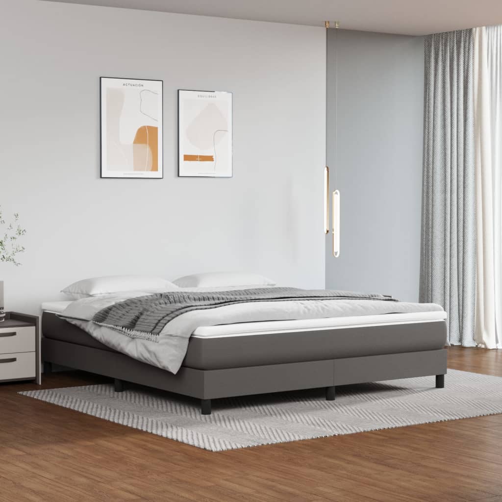 vidaXL Boxspring bed kunstleer zwart 80x200 cm