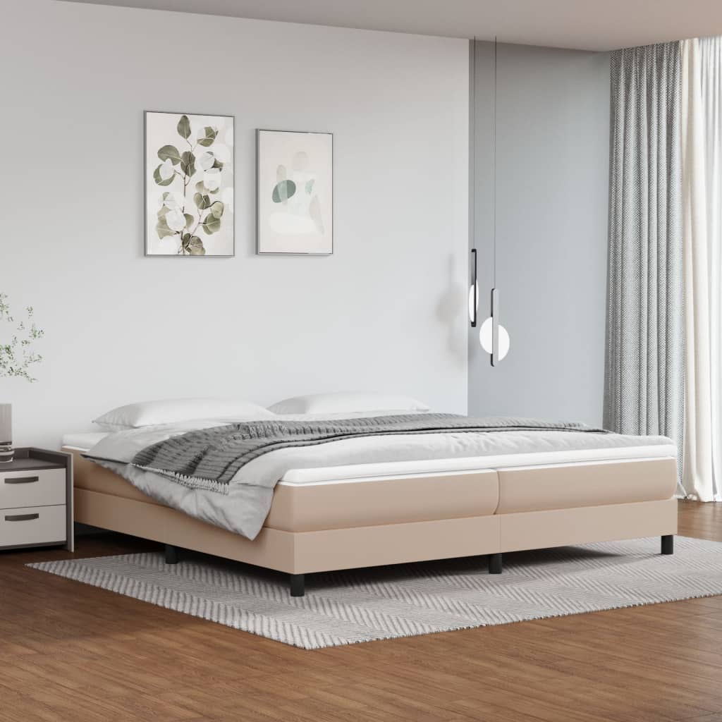 vidaXL Boxspring bed kunstleer zwart 80x200 cm
