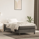 vidaXL Boxspring bed 80x200 cm fluweel lichtgrijs