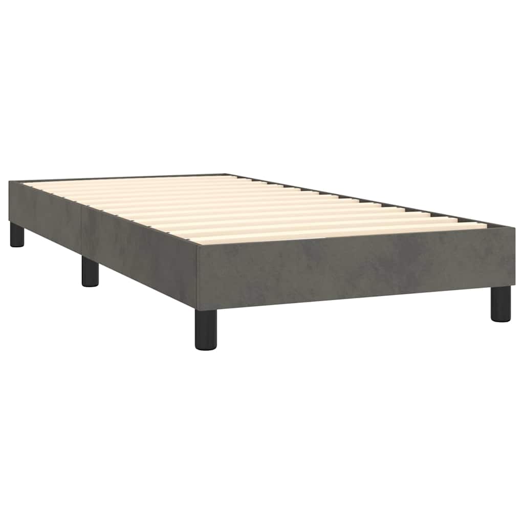 vidaXL Boxspring bed 80x200 cm fluweel lichtgrijs