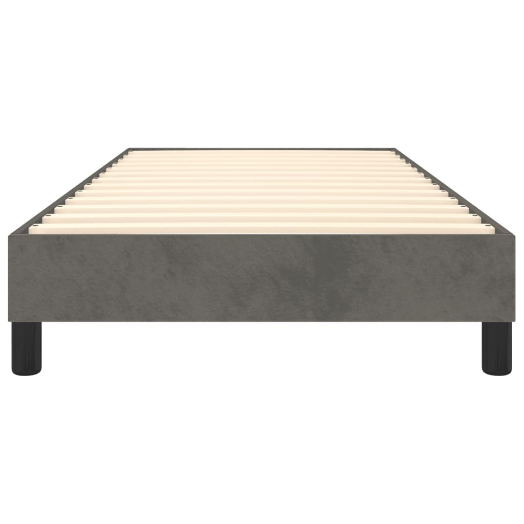 vidaXL Boxspring bed 80x200 cm fluweel lichtgrijs