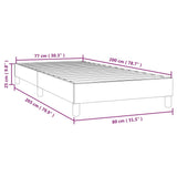 vidaXL Boxspring bed 80x200 cm fluweel lichtgrijs
