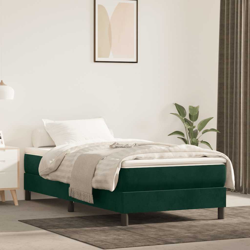 vidaXL Boxspring bed 80x200 cm fluweel lichtgrijs