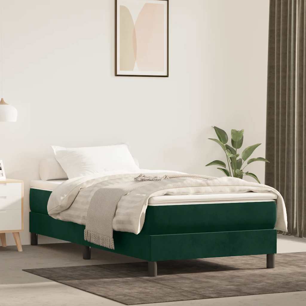 vidaXL Boxspring bed 80x200 cm fluweel lichtgrijs
