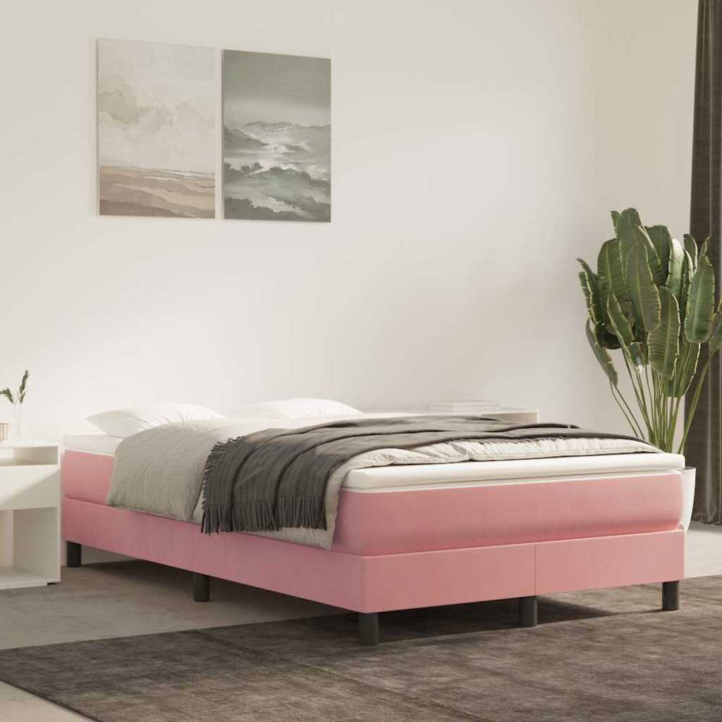 vidaXL Boxspring bed 80x200 cm fluweel lichtgrijs