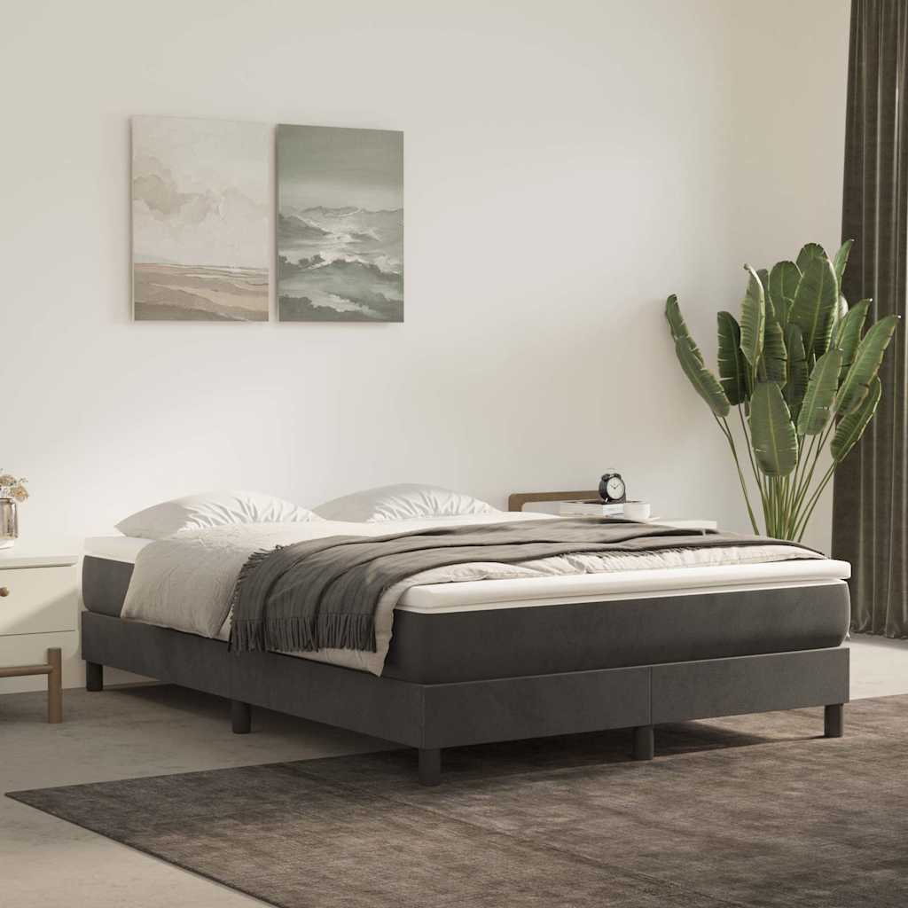 vidaXL Boxspring bed 80x200 cm fluweel lichtgrijs