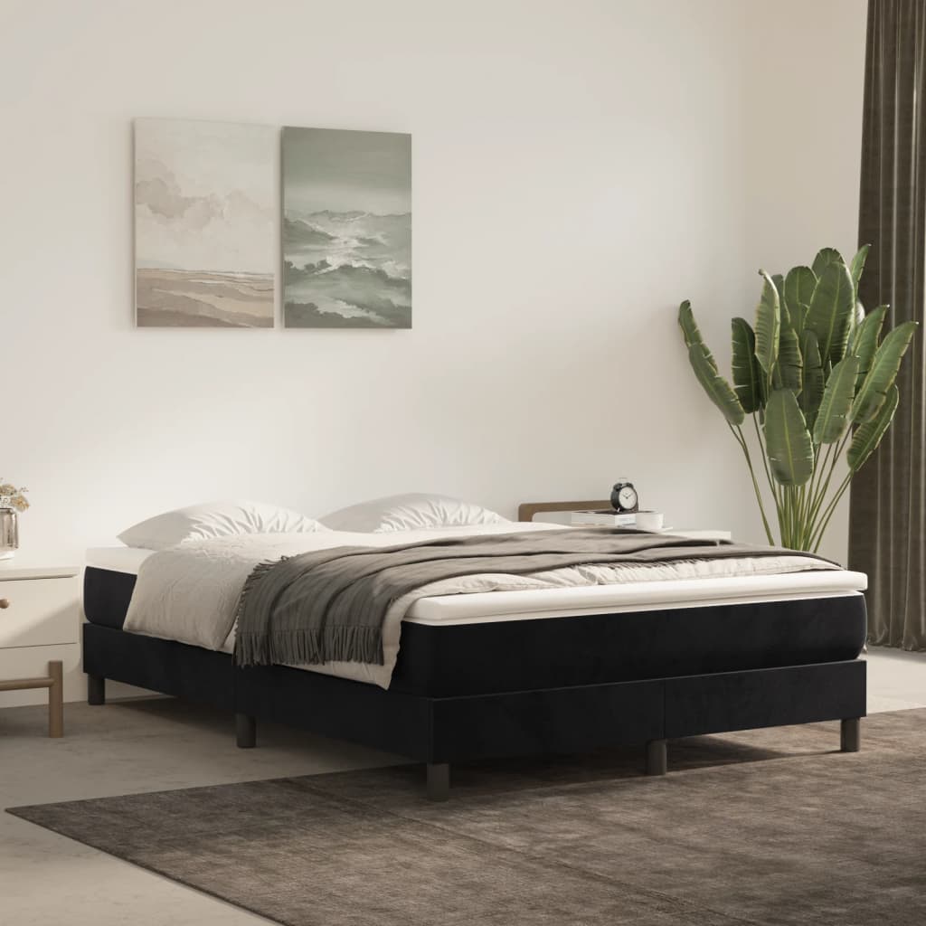 vidaXL Boxspring bed 80x200 cm fluweel lichtgrijs