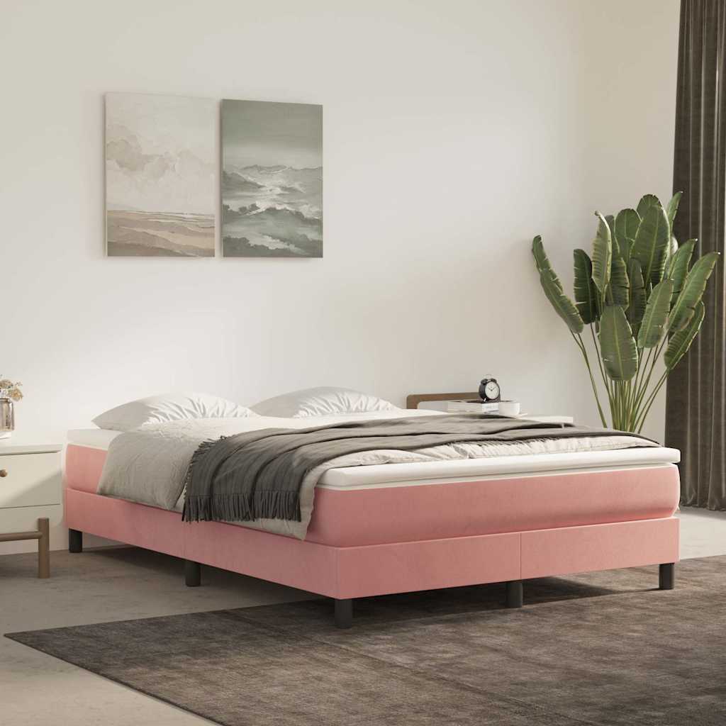 vidaXL Boxspring bed 80x200 cm fluweel lichtgrijs