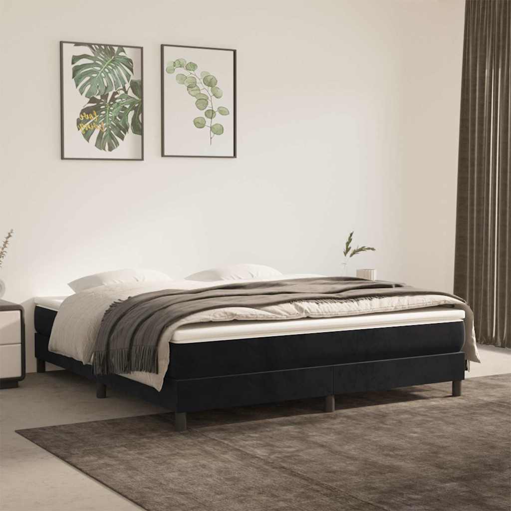 vidaXL Boxspring bed 80x200 cm fluweel lichtgrijs