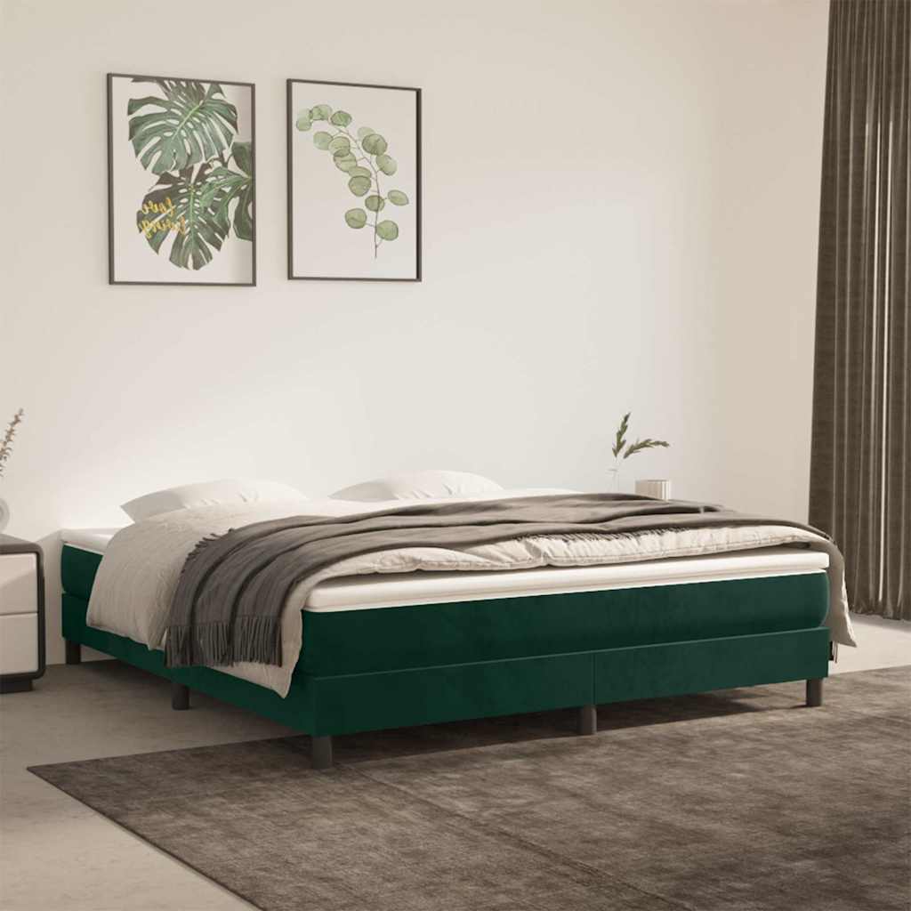 vidaXL Boxspring bed 80x200 cm fluweel lichtgrijs