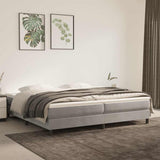 vidaXL Boxspring bed 80x200 cm fluweel lichtgrijs