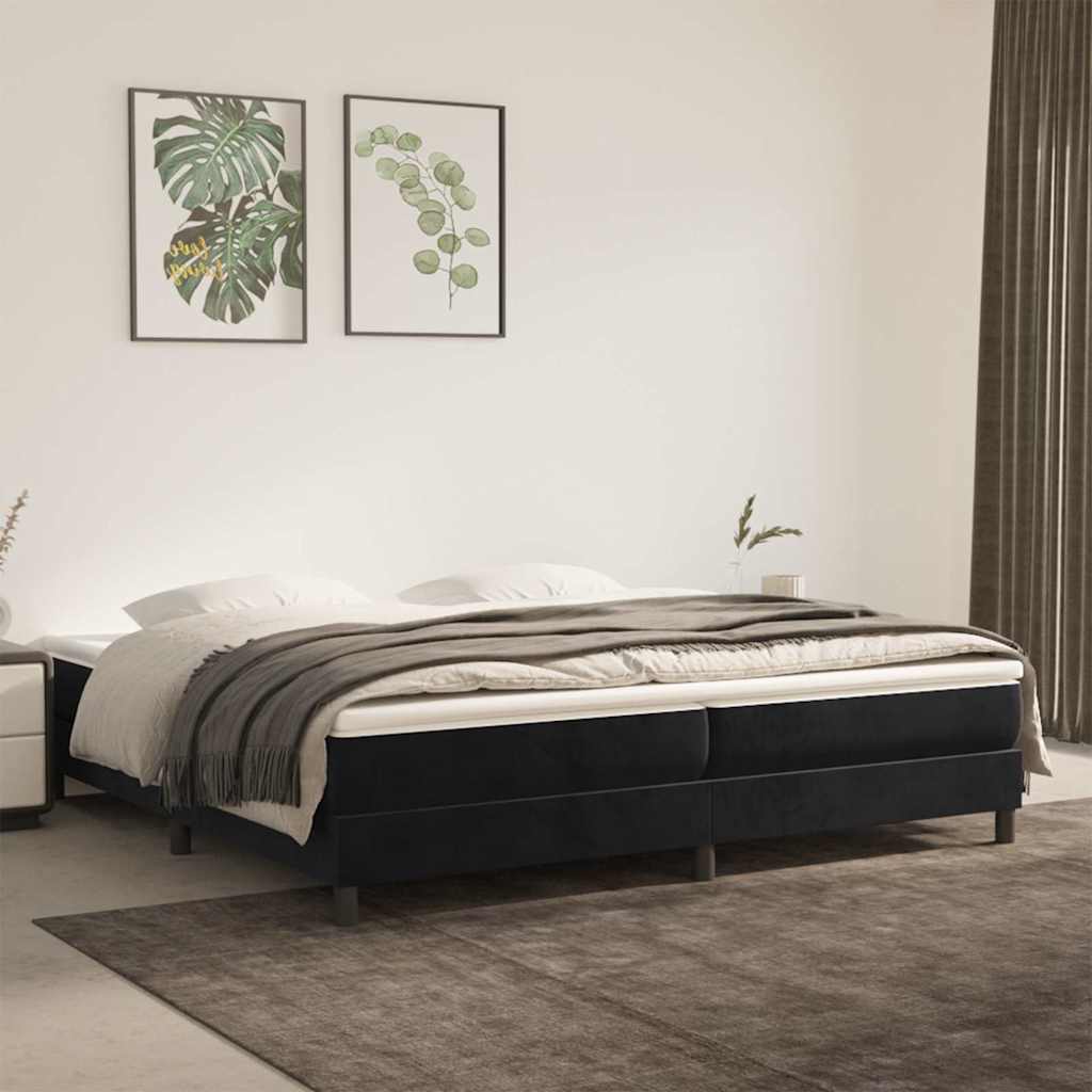 vidaXL Boxspring bed 80x200 cm fluweel lichtgrijs