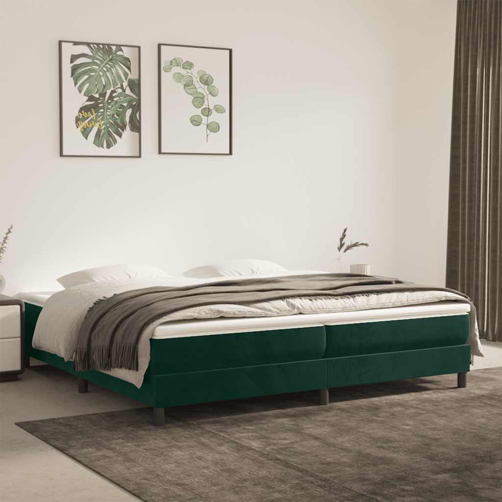 vidaXL Boxspring bed 80x200 cm fluweel lichtgrijs