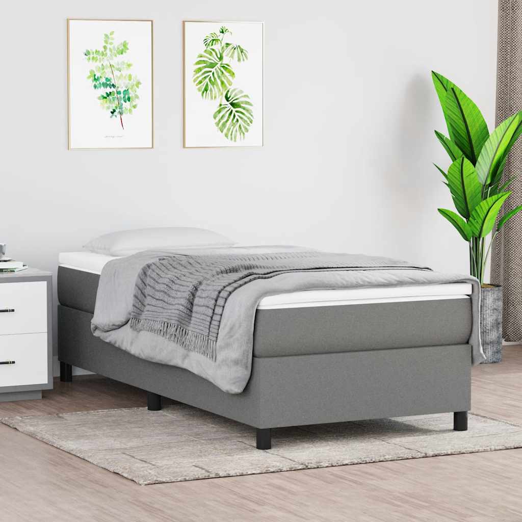 vidaXL Boxspring bed 80x200 cm stof lichtgrijs