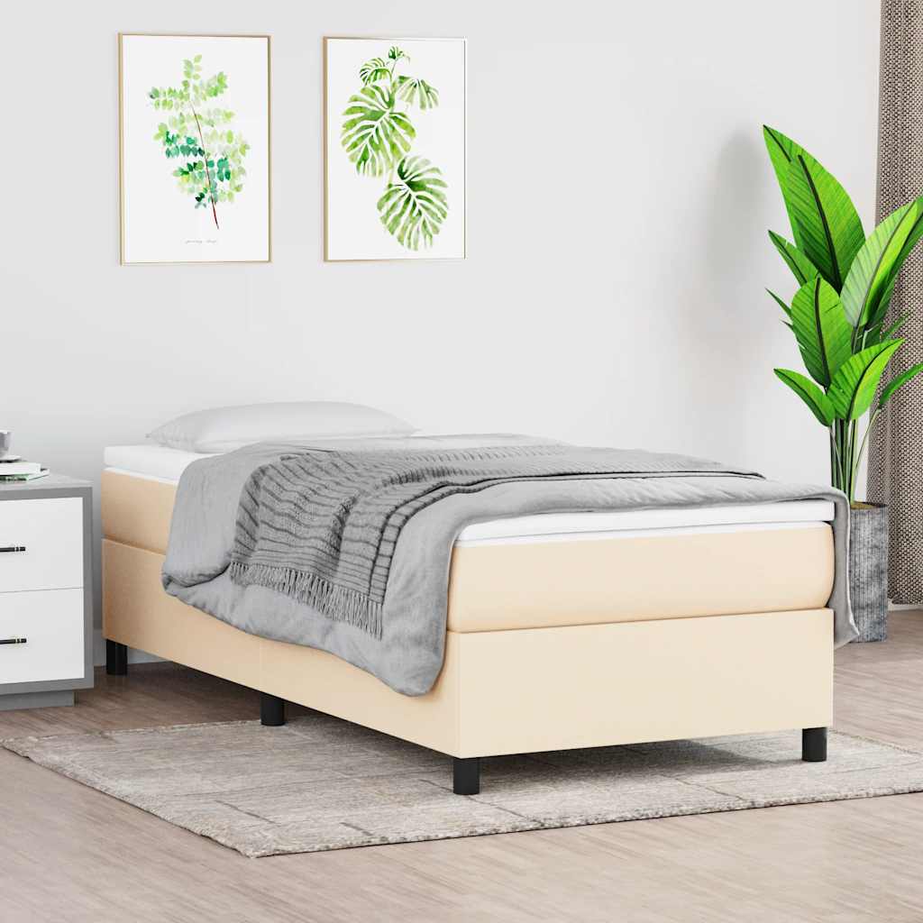 vidaXL Boxspring bed 80x200 cm stof lichtgrijs