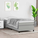 vidaXL Boxspring bed 80x200 cm stof lichtgrijs