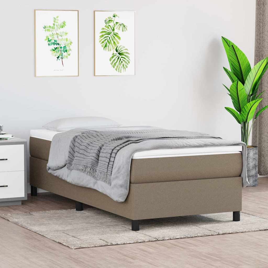 vidaXL Boxspring bed 80x200 cm stof lichtgrijs