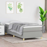 vidaXL Box spring bed 80x200 cm fabric light grey