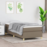 vidaXL Box spring bed 80x200 cm fabric light grey