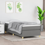 vidaXL Box spring bed 80x200 cm fabric light grey