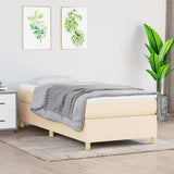 vidaXL Box spring bed 80x200 cm fabric light grey