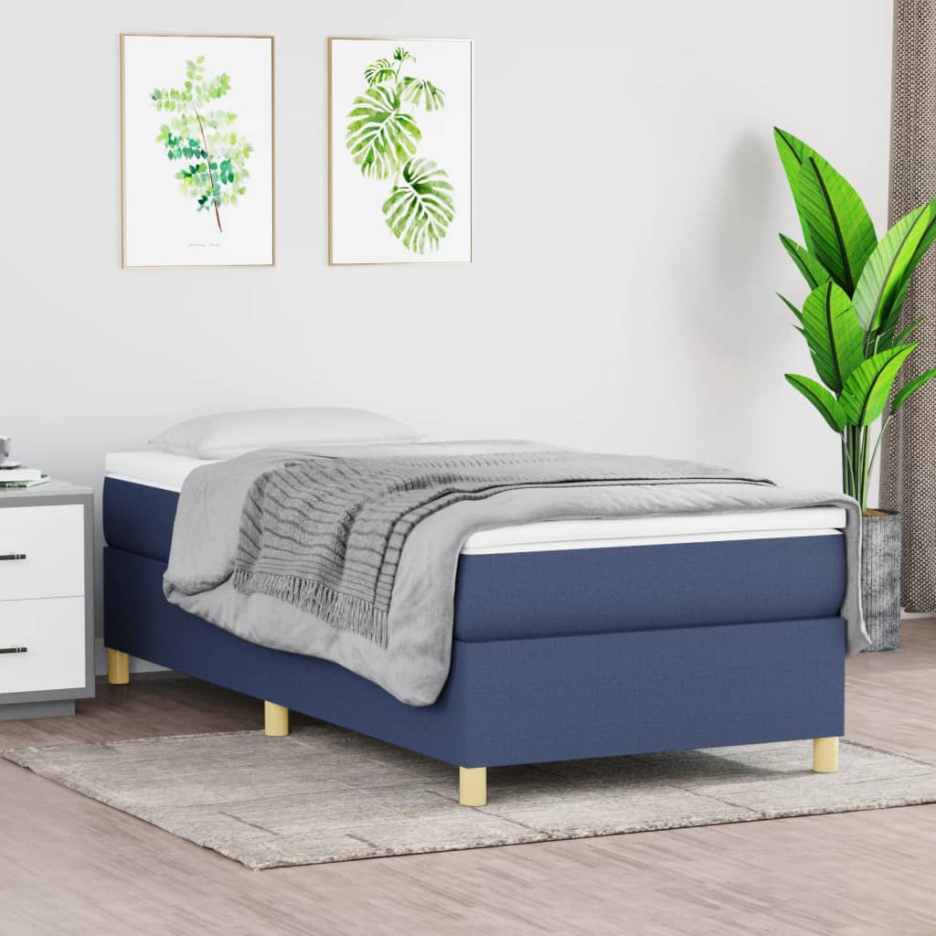 vidaXL Box spring bed 80x200 cm fabric light grey