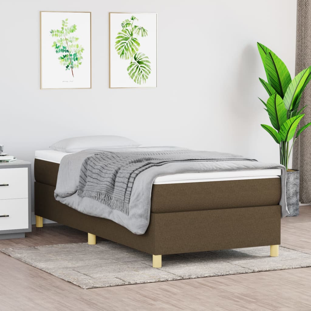 vidaXL Box spring bed 80x200 cm fabric light grey