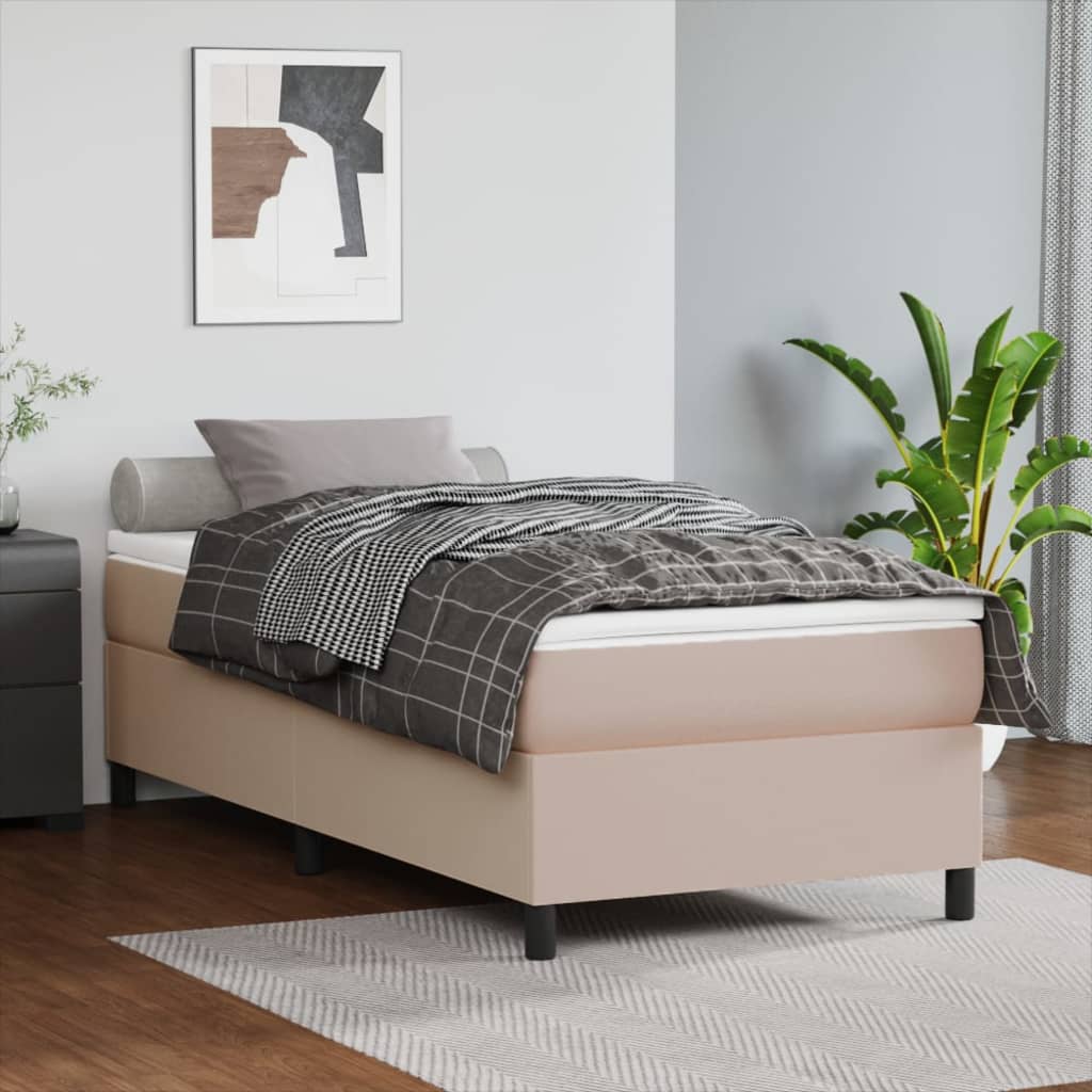 vidaXL Boxspring bed kunstleer zwart 80x200 cm