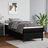vidaXL Boxspring bed kunstleer zwart 80x200 cm