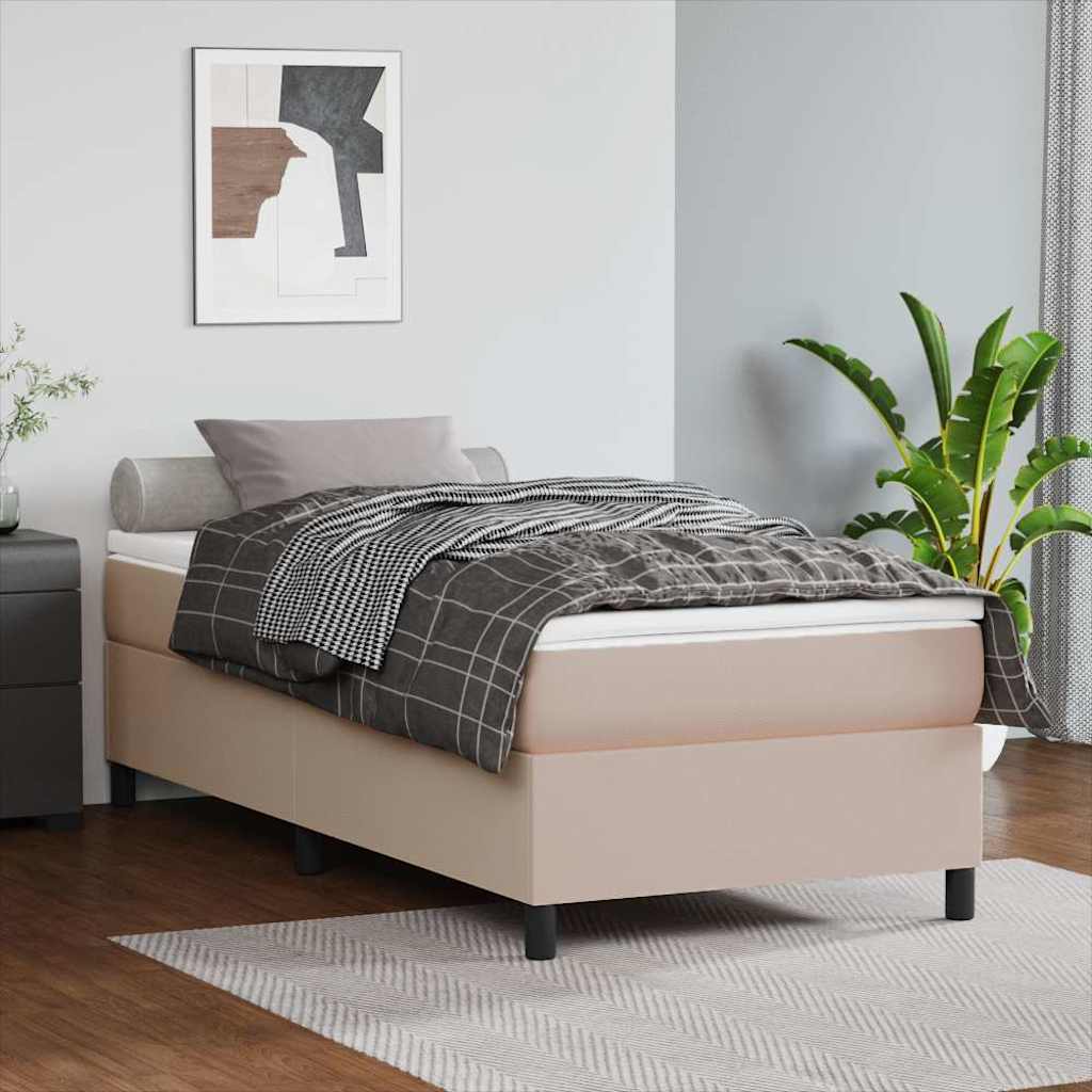vidaXL Boxspring bed kunstleer zwart 80x200 cm