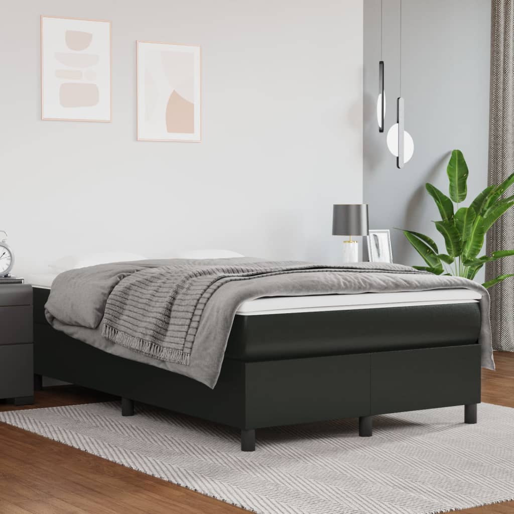 vidaXL Boxspring bed kunstleer zwart 80x200 cm