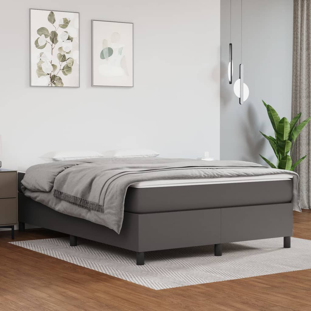 vidaXL Boxspring bed kunstleer zwart 80x200 cm