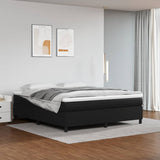 vidaXL Boxspring bed kunstleer zwart 80x200 cm