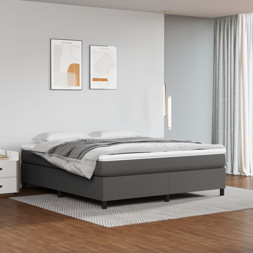 vidaXL Boxspring bed kunstleer zwart 80x200 cm