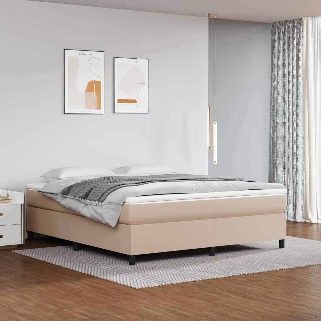 vidaXL Boxspring bed kunstleer zwart 80x200 cm