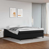 vidaXL Boxspring bed kunstleer zwart 80x200 cm