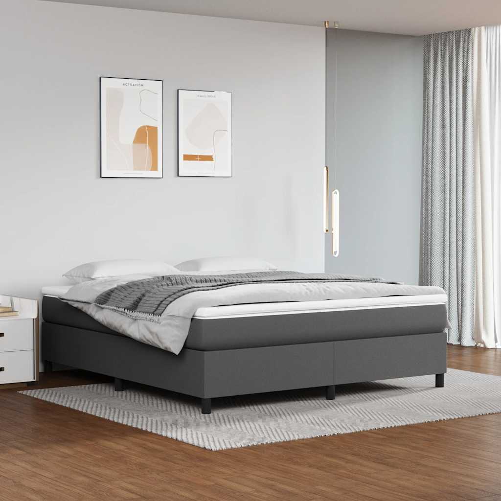 vidaXL Boxspring bed kunstleer zwart 80x200 cm
