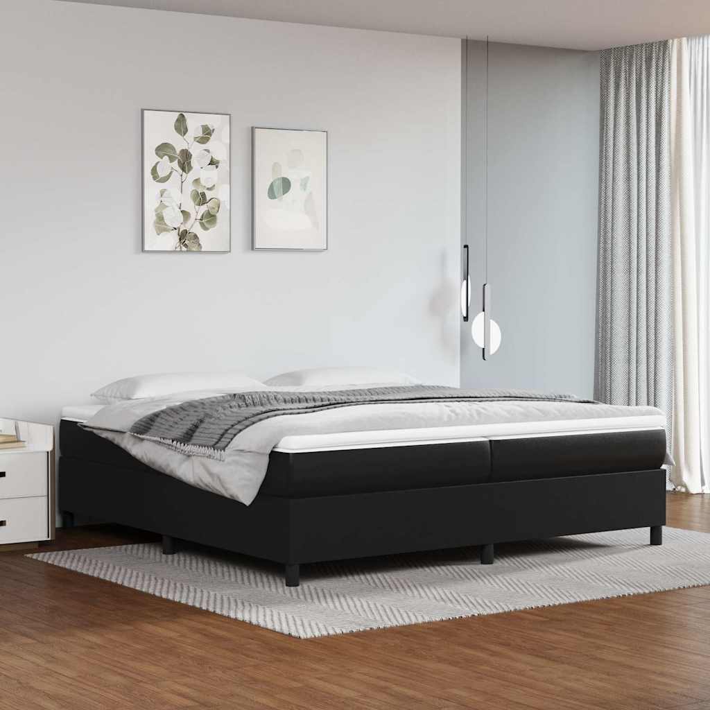 vidaXL Boxspring bed kunstleer zwart 80x200 cm